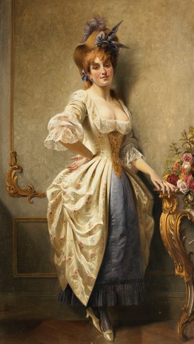Mladá kráska, 1884 od August Knoop