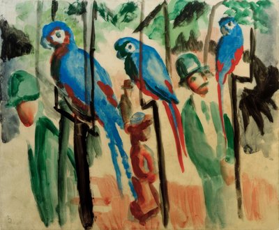 S papoušky od August Macke