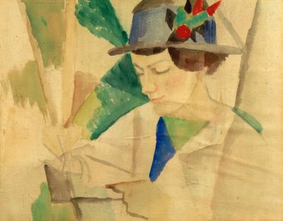 Malířova žena čte od August Macke