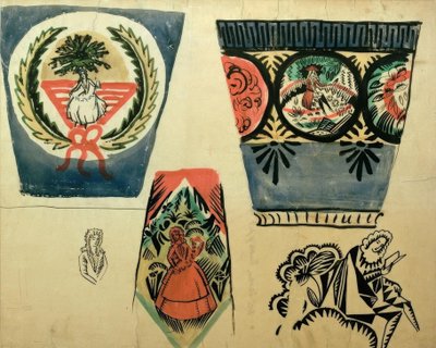 Tři vázy od August Macke