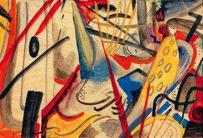 Barevné složení II od August Macke