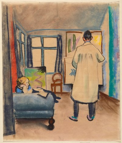 Franz a Maria Marcovi v ateliéru Augusta Mackeho v Bonnu od August Macke