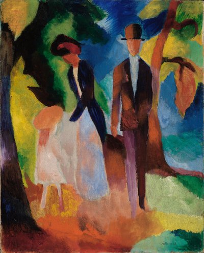 Lidé u modrého jezera od August Macke