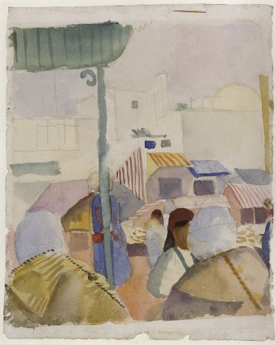 Trh v Tunisu II, 1914 od August Macke