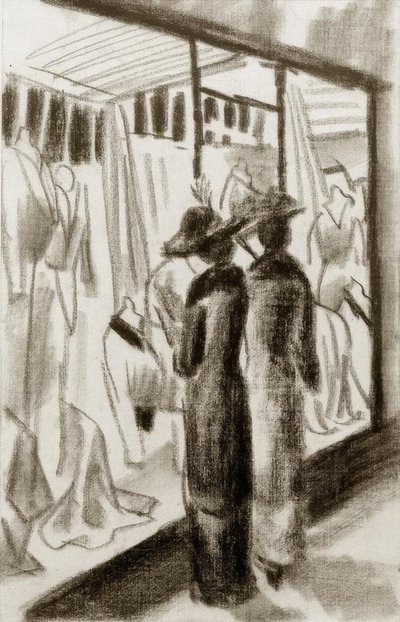 Módní obchod v pasáži od August Macke