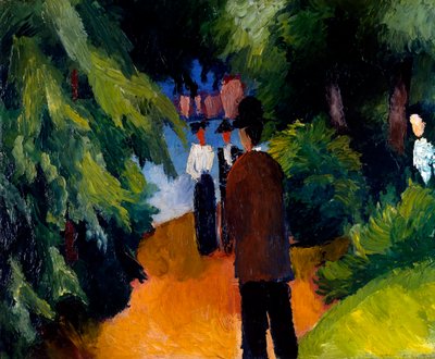 Park s rybníkem od August Macke