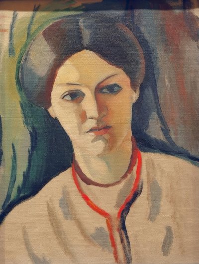 Portrét hlavy umělcovy manželky od August Macke