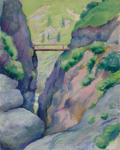 Rokle v Tegernsee od August Macke