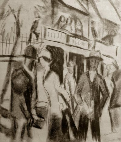 Chodci na ulici od August Macke