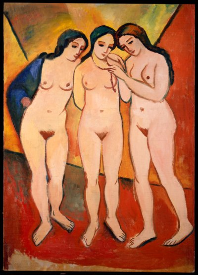 Tři nahé ženy od August Macke