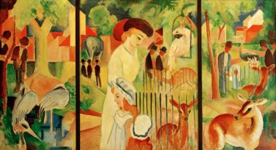 Triptych: Velká zoologická zahrada od August Macke