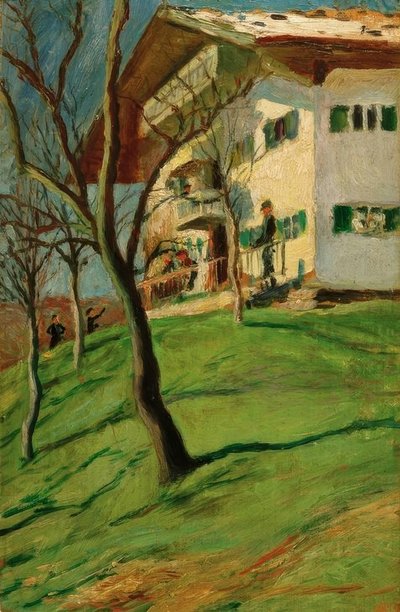 Náš malý dům v Tegernsee od August Macke