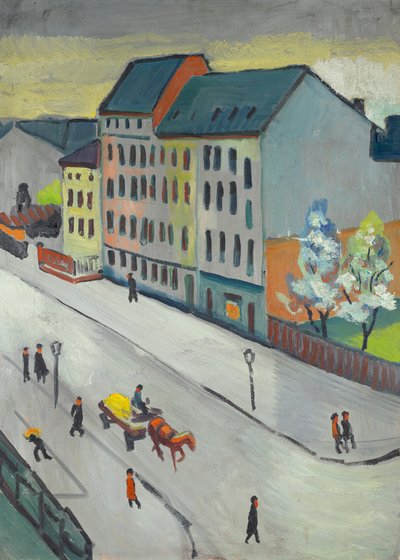 Naše ulice v šedé barvě od August Macke