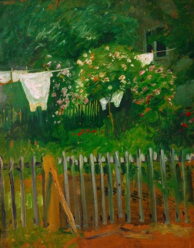 Prádelna na zahradě v Kandernu od August Macke