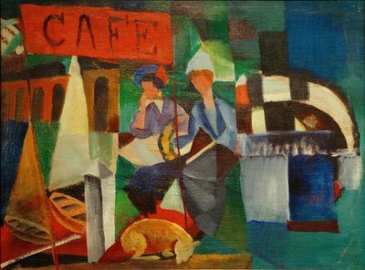Dvě dámy v kavárně od August Macke