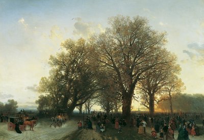 Na cestě domů ze světové výstavy ve vídeňském Prátru v roce 1873 od August Schaeffer von Wienwald