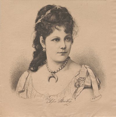 Portrét pianistky a skladatelky Sophie Menterové 1846-1918, 1883. od August Schubert