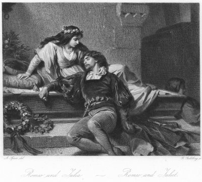 Scéna z Romea a Julie od August Spiess