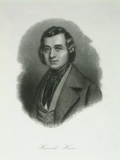 Portrét básníka Heinricha Heineho 1797-1856, 1842 od August Weger