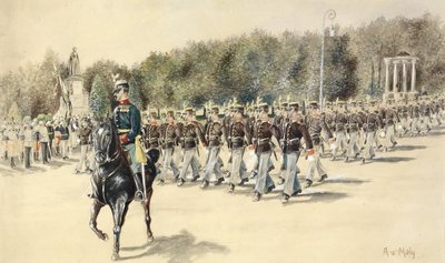 Malý Defilade z Akademického praporu od August von Maly