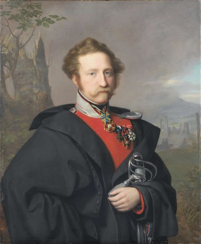 Německy: Portrét Georg Kasimir dědičný hrabě z Isenburgu-Philippseichu Portrét Georg Kasimir dědičný hrabě z Isenburgu-Philippseichu od August von der Embde