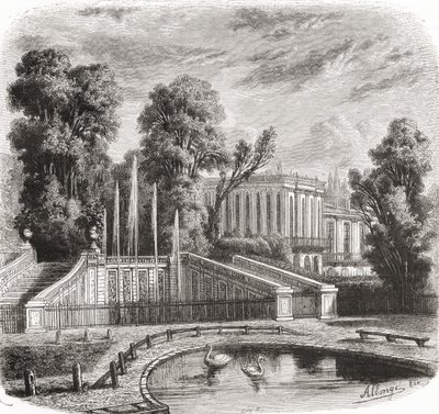 Le Petit Trianon ve Versailles, Francie, 19. století od Auguste Allonge