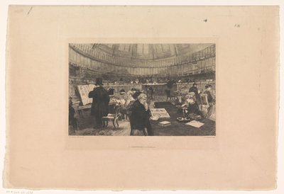 Čítárna Britského muzea od Auguste Andre Lancon