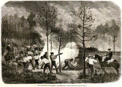 Velký oheň Landes, protipalba od Auguste Andre Lancon