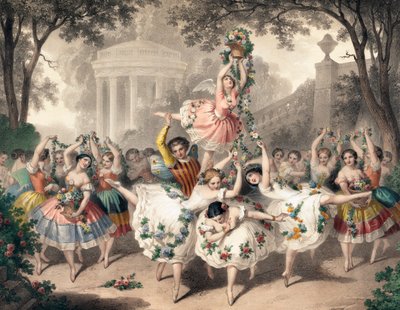 Balet v opeře, francouzský umělec Pierre-Auguste Belin od Auguste Belin