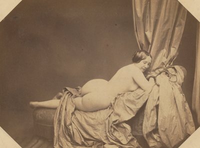 Akademický akt, ležící na pohovce, c. 1855. od Auguste Belloc