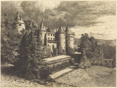 Château on a Rise od Auguste Boulard