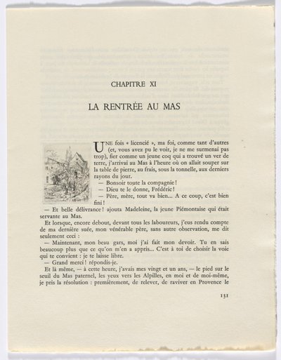 Frédéric Mistral: Mémoires et Recits Frédéric Mistral: budovy a stromy (strana 131) od Auguste Brouet