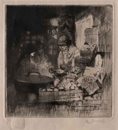 Prodavač kaštanů od Auguste Brouet