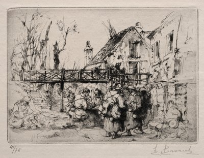 Zastávka ve vesnici od Auguste Brouet