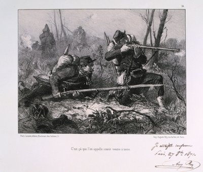 Francouzští vojáci, obléhání Paříže, 1871 od Auguste Bry