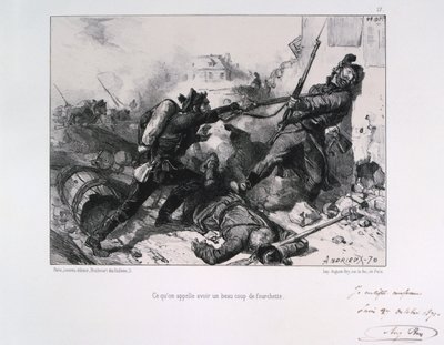 Boj proti sobě, obléhání Paříže, francouzsko-pruská válka, 1870 1871 od Auguste Bry