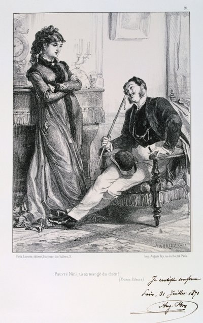 Pauvre Nini, tu as mange du chien!, Obležení Paříže, 1871. od Auguste Bry