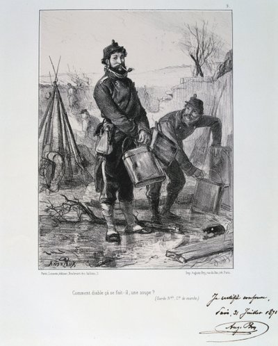 Vojáci z Garde Nationale, obléhání Paříže, 1870-1871 od Auguste Bry