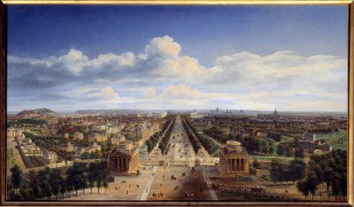 Pohled na Paříž převzatý z Arc de Triomphe de l