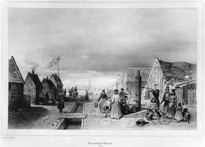 High Street, Reykjavík od Auguste Etienne Francois Mayer