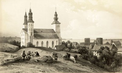 Kostel svaté Marie ve Wisby od Auguste Etienne Francois Mayer