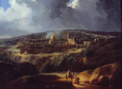 Pohled na Jeruzalém, pořízený z údolí Jozafat. Obraz od Augusta Forbina (1777 - 1841) od Auguste Forbin
