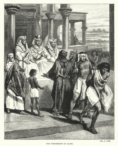 Trest lenosti (rytina) od Auguste Francois (after) Laby