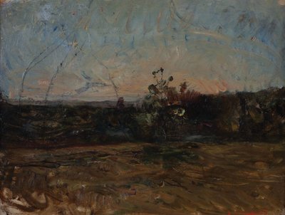 Krajina z 19. století (olej na plátně připevněném na dřevě) od Auguste Francois Ravier