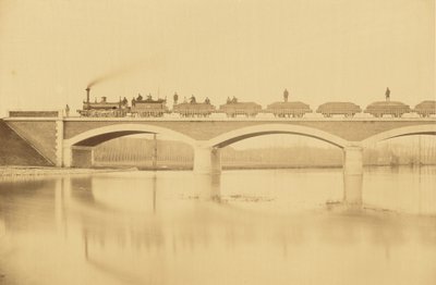 Trať z Villenueve-Saint-Georges do Montargis, viadukt na řece Loing (u Montargis) od Auguste Hippolyte Collard