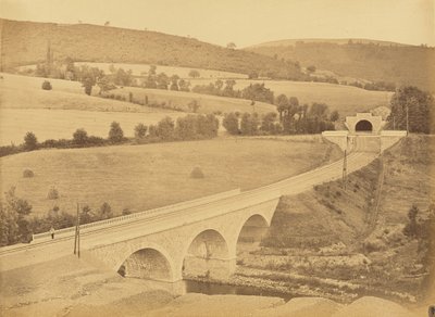 Viadukt přes řeku Rhims u Hôpitalu od Auguste Hippolyte Collard
