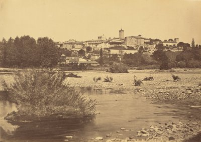 Vesnice Chazay, pohled od železniční trati od Auguste Hippolyte Collard