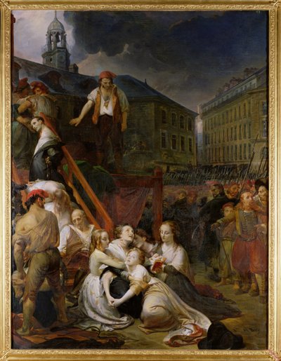 Epizoda na Place du Bouffay, Nantes, 1793, 1859 od Auguste Hyacinthe Debay