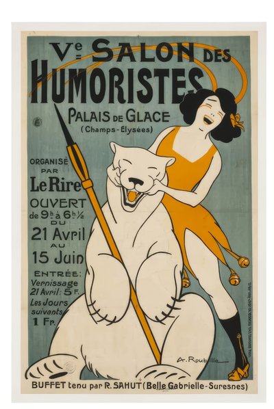 Ve salon humoristů. Palais de glace. Organizováno Rire. od Auguste Jean Baptiste Roubille