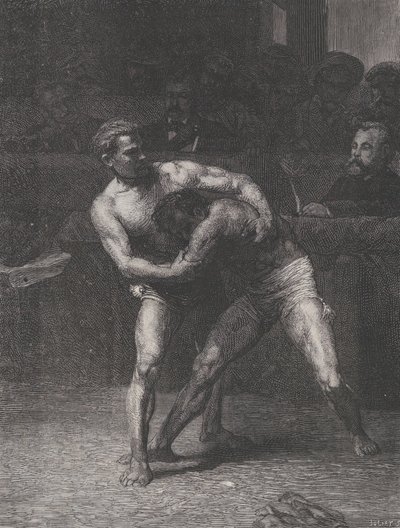 Wrestlers The Wrestlers, z Le Monde Illustré, 22. května 1875. od Auguste Joliet